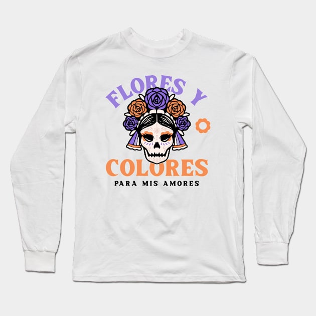 dia de los muertos Long Sleeve T-Shirt by Tip Top Tee's